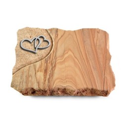 Grabplatte Rainbow/Folio Herzen (Alu)