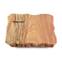 Grabplatte Rainbow/Strikt Kreuz 2 (Bronze)