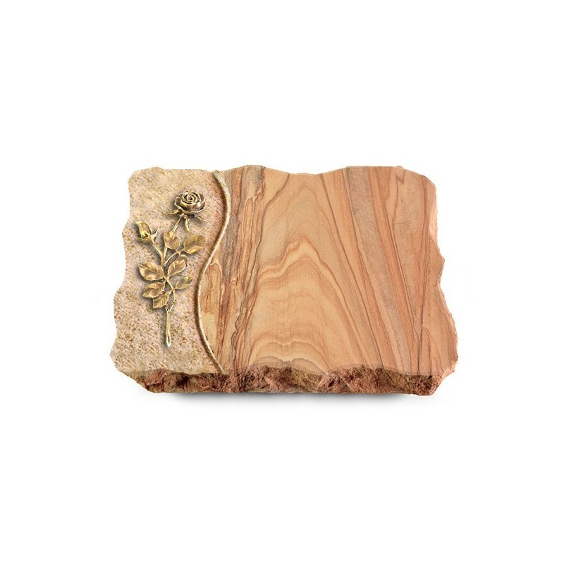 Grabplatte Rainbow/Wave Rose 13 (Bronze)