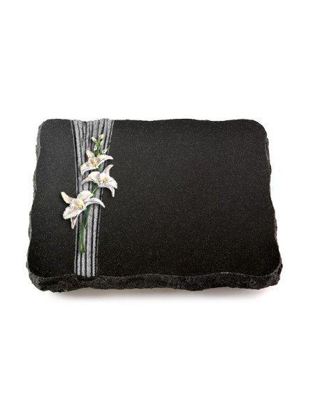 Grabplatte Indisch Black Strikt Orchidee (Color)