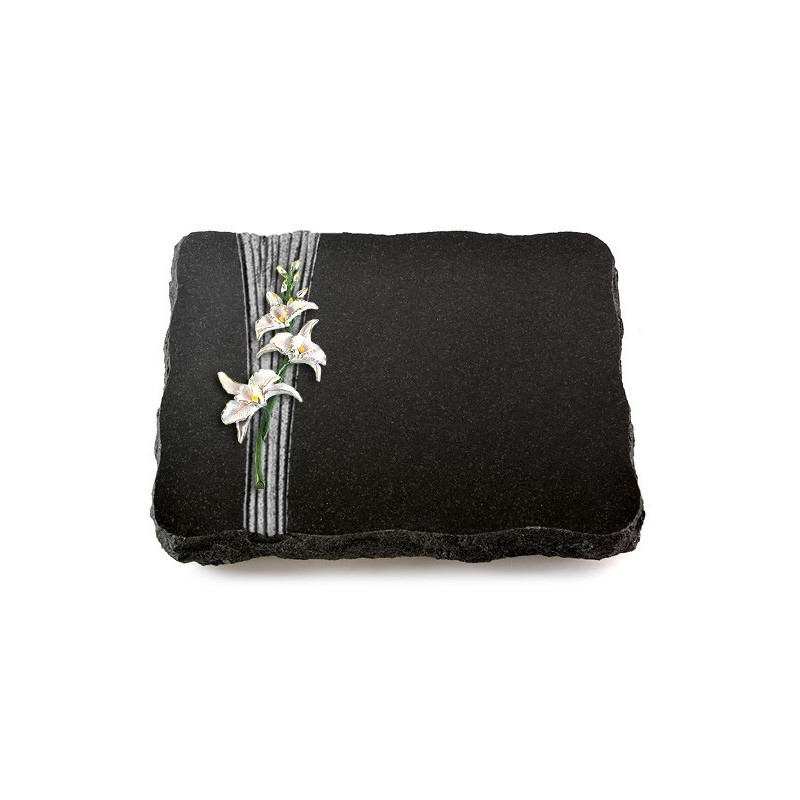 Grabplatte Indisch Black Strikt Orchidee (Color)