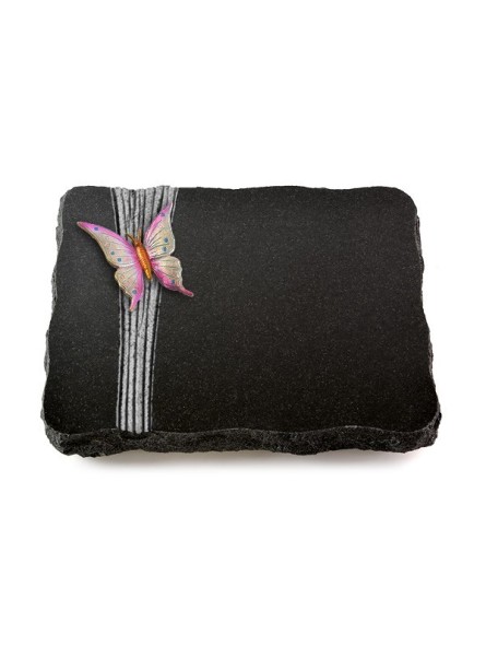 Grabplatte Indisch Black Strikt Papillon 1 (Color)