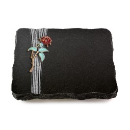 Grabplatte Indisch Black Strikt Rose 2 (Color)