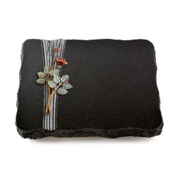 Grabplatte Indisch Black Strikt Rose 5 (Color)