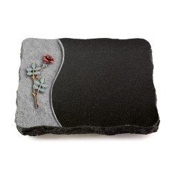 Grabplatte Indisch Black Wave Rose 4 (Color)