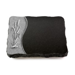 Grabplatte Indisch Black Wave Ähren 2 (Alu)