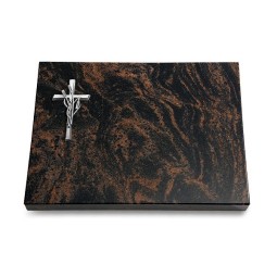 Grabtafel Aruba Pure Kreuz/Ähren (Alu)