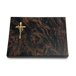 Grabtafel Aruba Pure Kreuz/Ähren (Bronze)