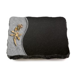 Grabplatte Indisch Black Wave Rose 6 (Bronze)