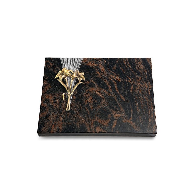 Grabtafel Aruba Delta Lilie (Bronze)