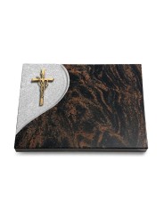 Grabtafel Aruba Folio Kreuz/Ähren (Bronze)