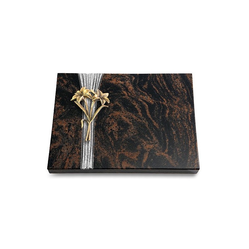 Grabtafel Aruba Strikt Lilie (Bronze)