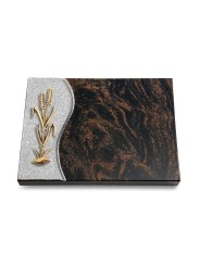 Grabtafel Aruba Wave Ähren 2 (Bronze)