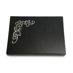 Grabtafel Indisch Black Pure Blume 1