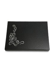 Grabtafel Indisch Black Pure Blume 2