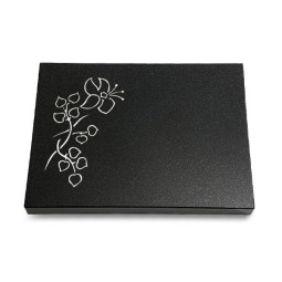 Grabtafel Indisch Black Pure Blume 3