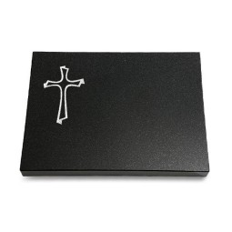 Grabtafel Indisch Black Pure Kreuz 1