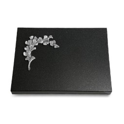 Grabtafel Indisch Black Pure Gingozweig 2 (Alu)