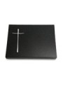 Grabtafel Indisch Black Pure Kreuz 2 (Alu)