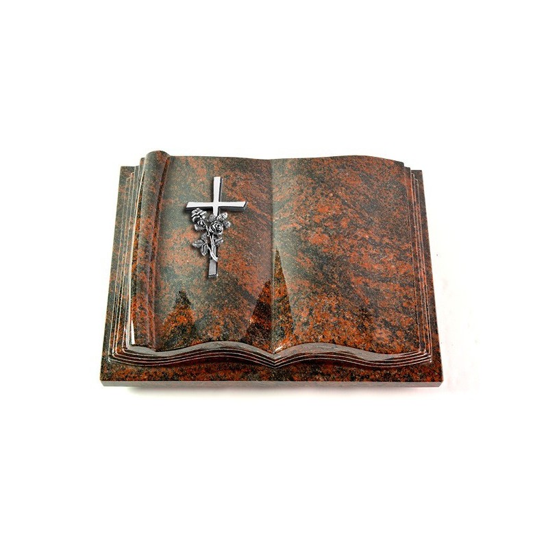 Grabbuch Antique/Aruba Kreuz/Rose (Alu)