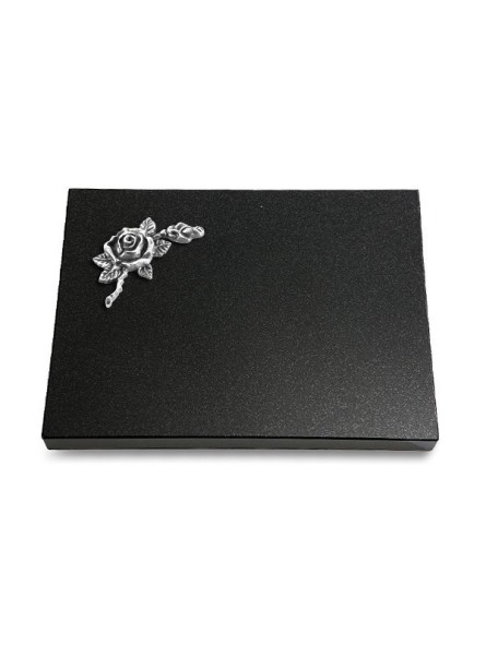 Grabtafel Indisch Black Pure Rose 1 (Alu)