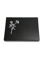 Grabtafel Indisch Black Pure Rose 10 (Alu)