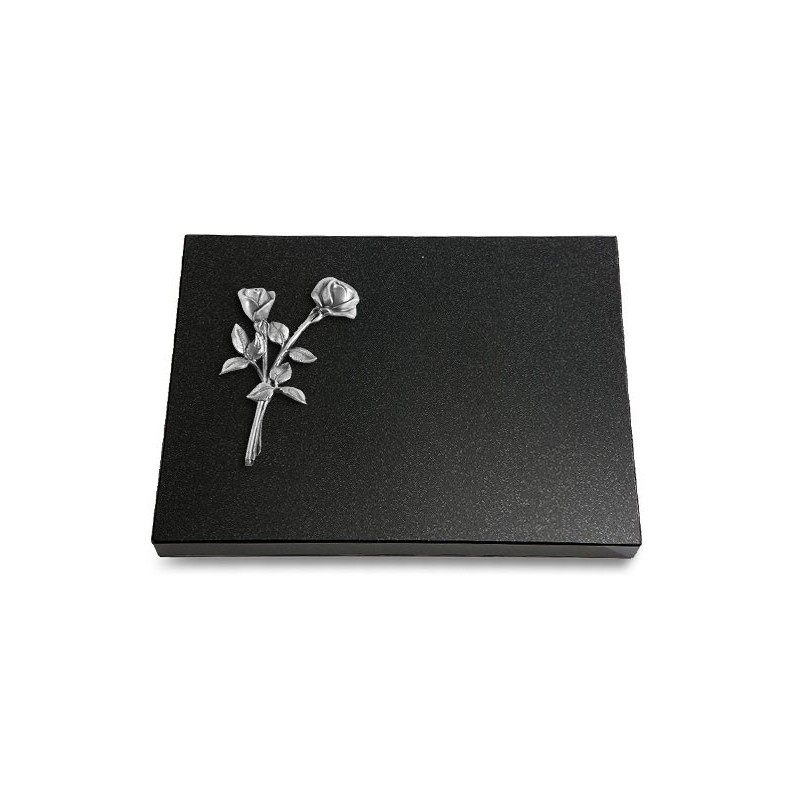 Grabtafel Indisch Black Pure Rose 10 (Alu)