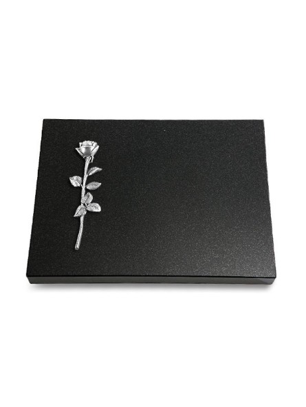 Grabtafel Indisch Black Pure Rose 12 (Alu)