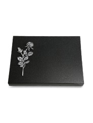 Grabtafel Indisch Black Pure Rose 13 (Alu)