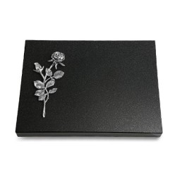 Grabtafel Indisch Black Pure Rose 13 (Alu)