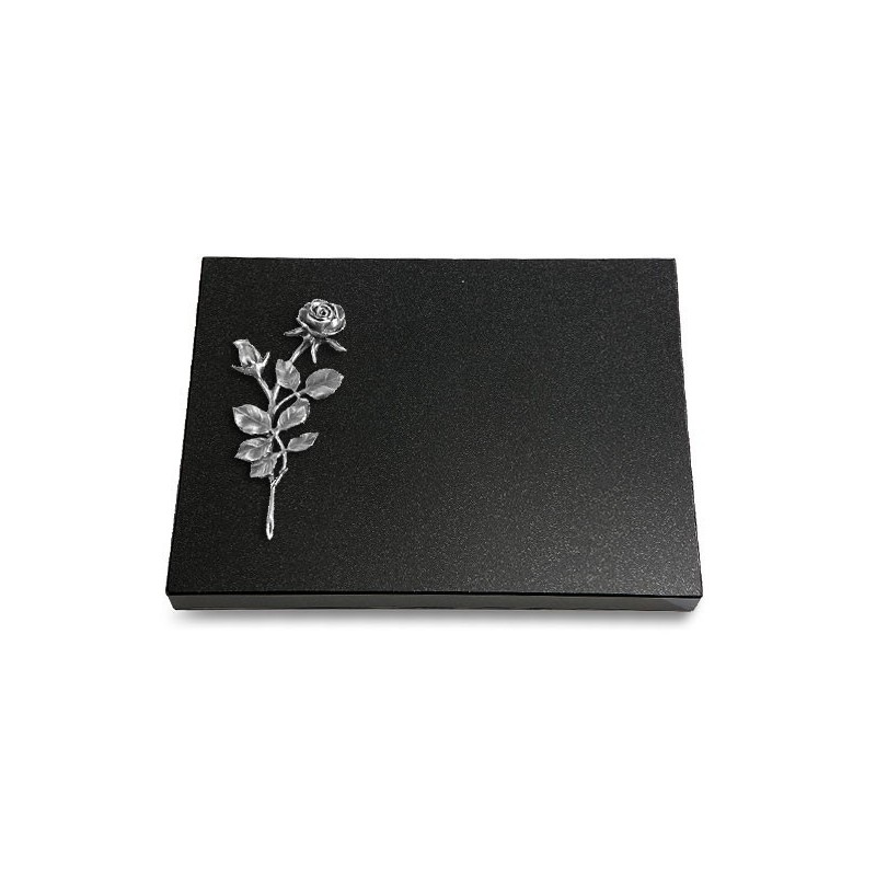 Grabtafel Indisch Black Pure Rose 13 (Alu)