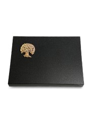 Grabtafel Indisch Black Pure Baum 3 (Bronze)