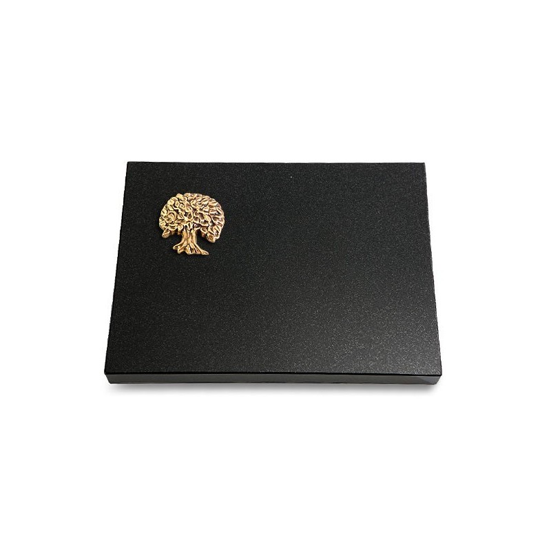 Grabtafel Indisch Black Pure Baum 3 (Bronze)