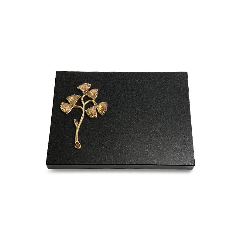 Grabtafel Indisch Black Pure Gingozweig 1 (Bronze)