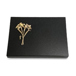 Grabtafel Indisch Black Pure Lilie (Bronze)