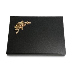 Grabtafel Indisch Black Pure Rose 1 (Bronze)