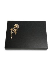 Grabtafel Indisch Black Pure Rose 2 (Bronze)