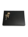 Grabtafel Indisch Black Pure Rose 2 (Bronze)