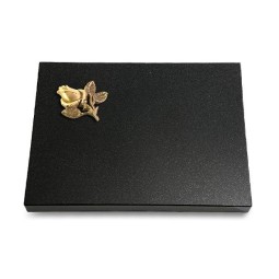 Grabtafel Indisch Black Pure Rose 3 (Bronze)