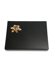 Grabtafel Indisch Black Pure Rose 4 (Bronze)