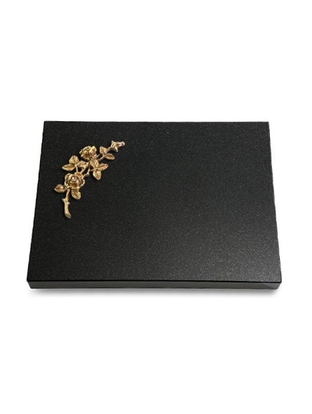 Grabtafel Indisch Black Pure Rose 5 (Bronze)