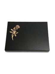 Grabtafel Indisch Black Pure Rose 6 (Bronze)