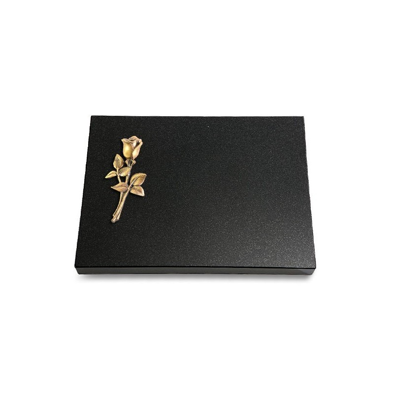 Grabtafel Indisch Black Pure Rose 8 (Bronze)