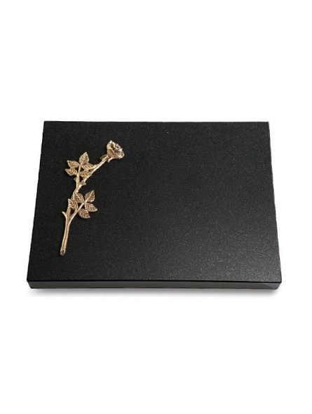 Grabtafel Indisch Black Pure Rose 9 (Bronze)