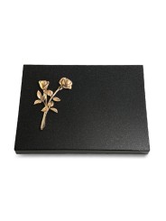 Grabtafel Indisch Black Pure Rose 10 (Bronze)