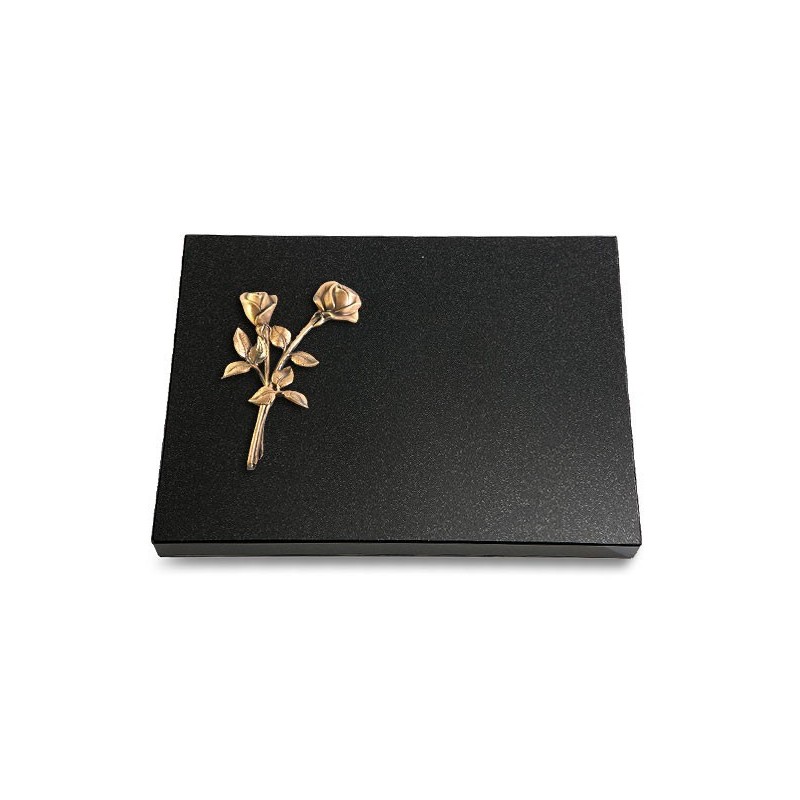 Grabtafel Indisch Black Pure Rose 10 (Bronze)