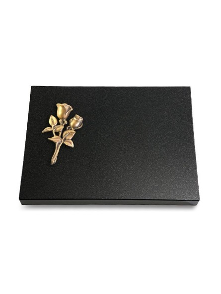 Grabtafel Indisch Black Pure Rose 11 (Bronze)