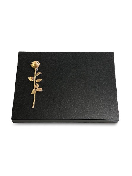 Grabtafel Indisch Black Pure Rose 12 (Bronze)