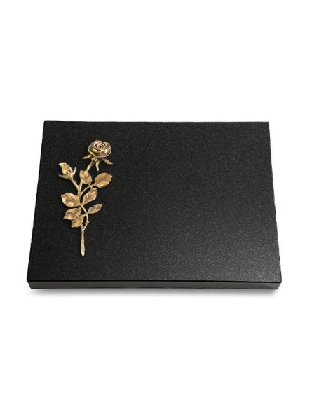 Grabtafel Indisch Black Pure Rose 13 (Bronze)