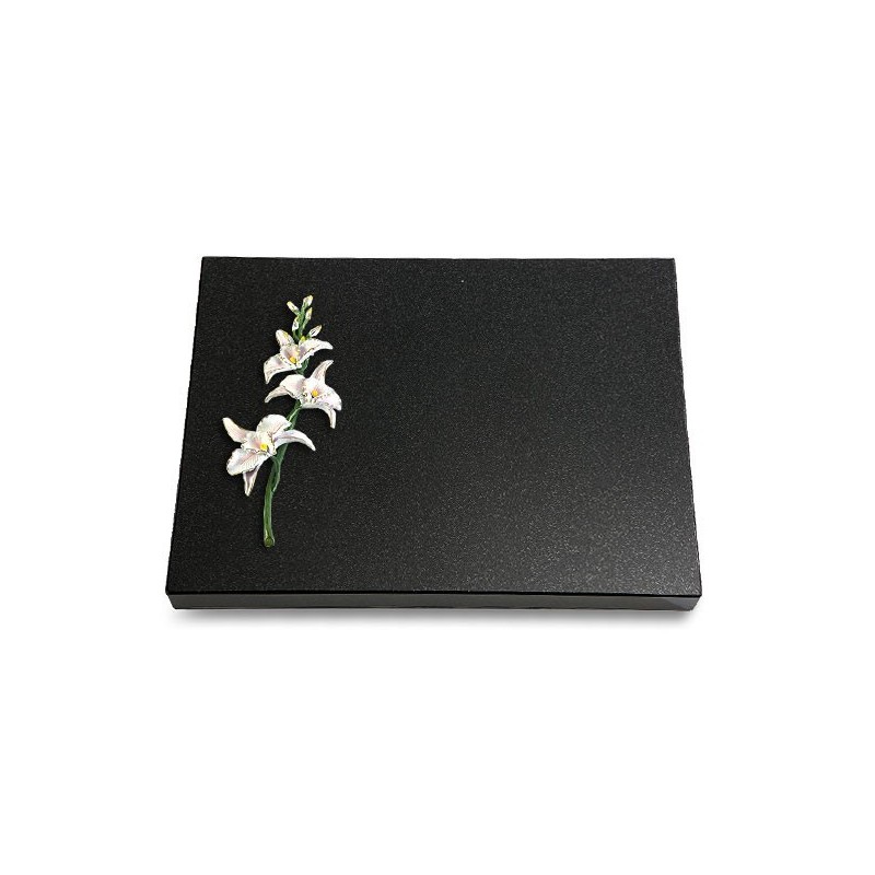 Grabtafel Indisch Black Pure Orchidee (Color)